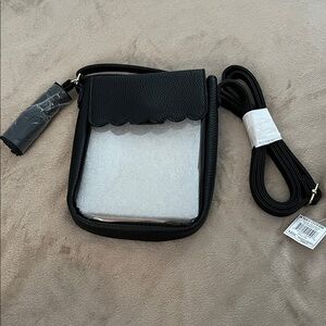 NWT Clear Crossbody Bag with Tassel